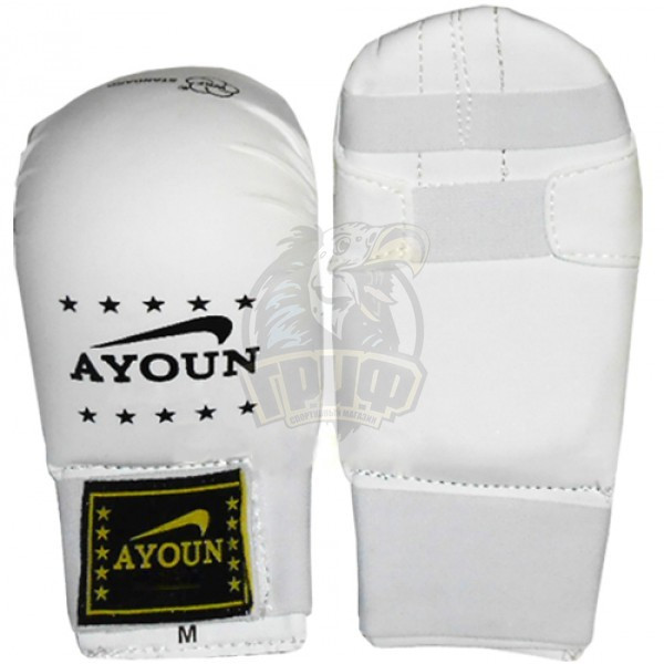Перчатки для каратэ шотокан Ayoun ПВХ (белый) (арт. 838) - фото 1 - id-p190650985