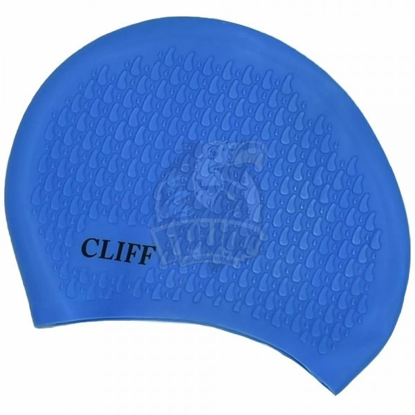 Шапочка для плавания для длинных волос Cliff (голубой) (арт. CF-CS17-BL) - фото 1 - id-p190651427