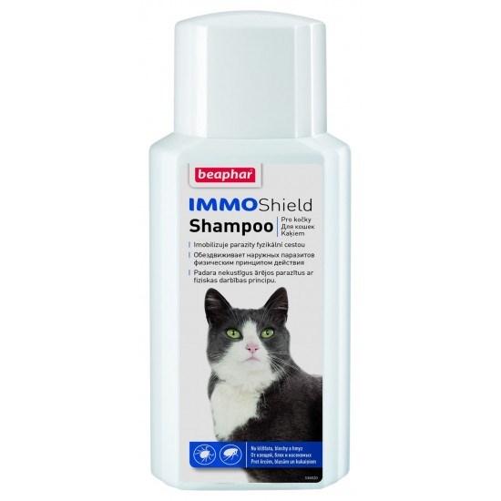 Beaphar IMMO SHIELD SHAMPOO CAT 200 мл. шампунь от паразитов для котов - фото 1 - id-p190651275