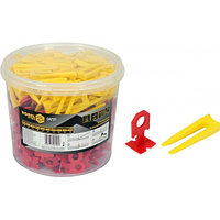 Система для выравнивания плитки 3мм (клипсы 300шт. + клинья 100шт.) "Vorel" 04737