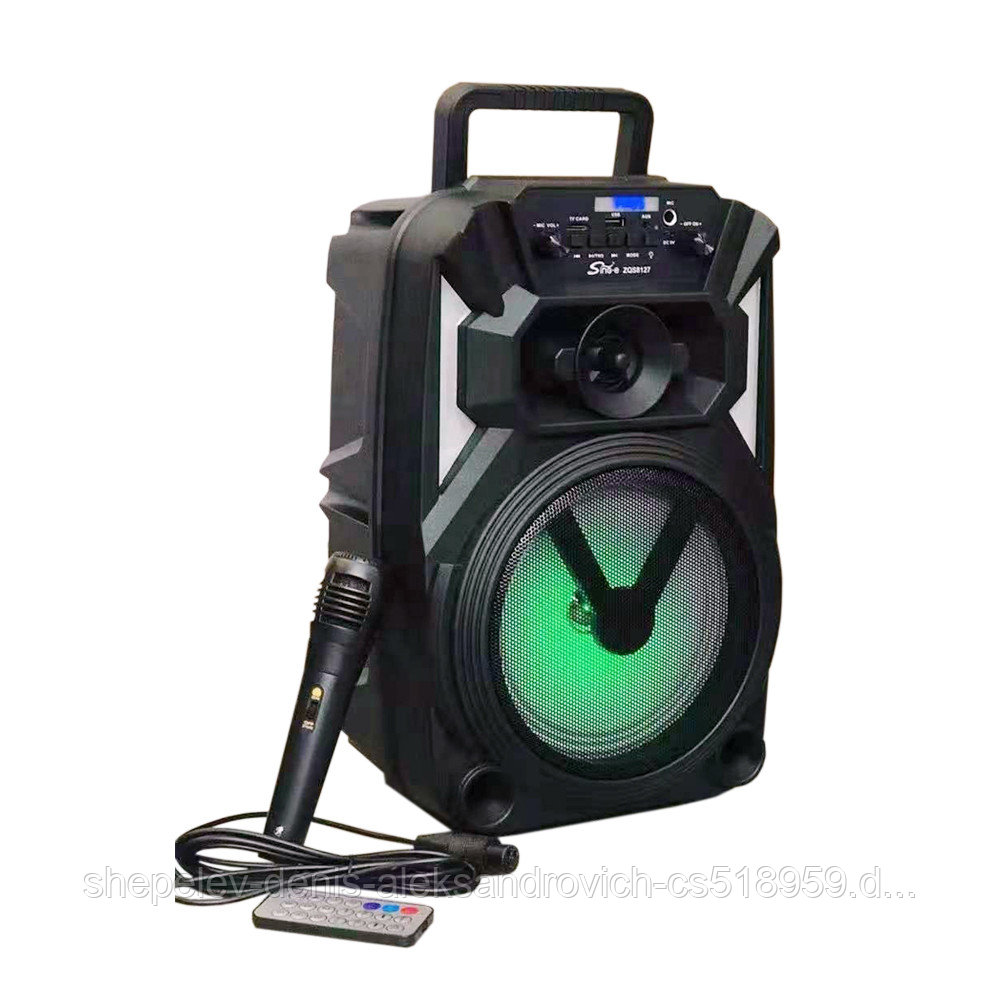 Портативная блютуз колонка BT Speaker ZQS-8127 с пультом и микрофоном
