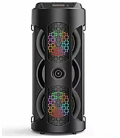 Портативная блютуз колонка BT Speaker ZQS-4243 Пульт ДУ Проводной микрофон LED подсветка