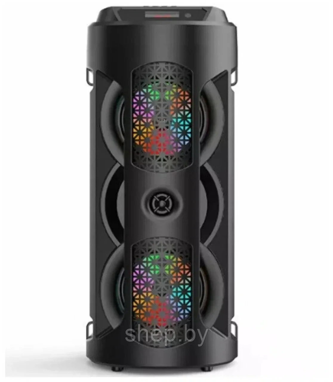 Портативная блютуз колонка BT Speaker ZQS-4243 Пульт ДУ Проводной микрофон LED подсветка - фото 1 - id-p190661233