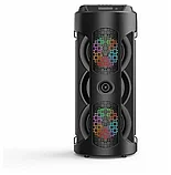 Портативная блютуз колонка BT Speaker ZQS-4243 Пульт ДУ Проводной микрофон LED подсветка, фото 5