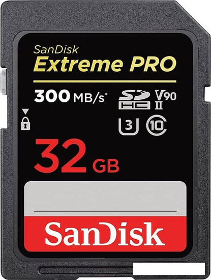 Карта памяти SanDisk Extreme PRO SDHC SDSDXDK-032G-GN4IN 32GB - фото 1 - id-p190300300