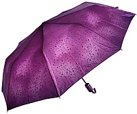 Зонт женский складной полуавтомат Popular "Purple drop" (9 спиц усиленные)