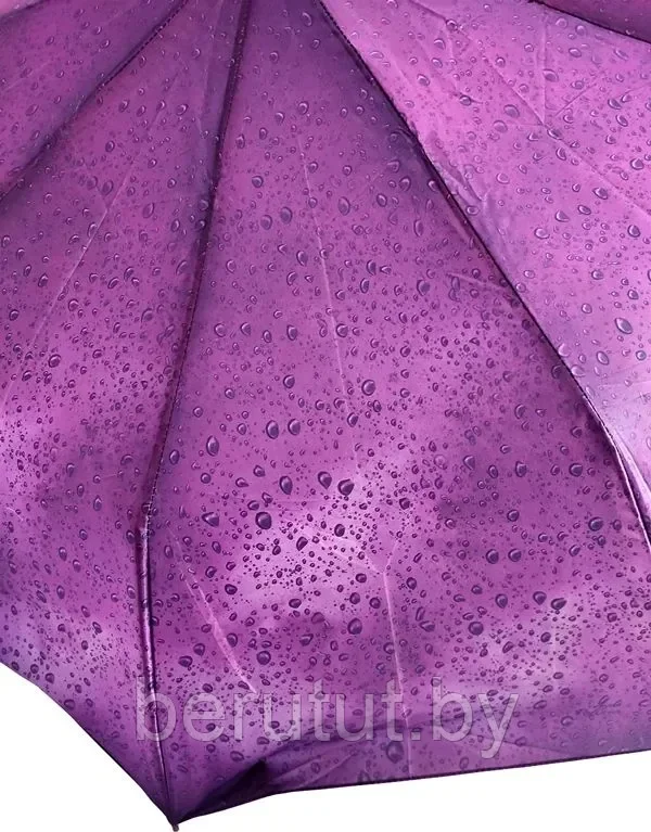 Зонт женский складной полуавтомат Popular "Purple drop" (9 спиц усиленные) - фото 2 - id-p190706324