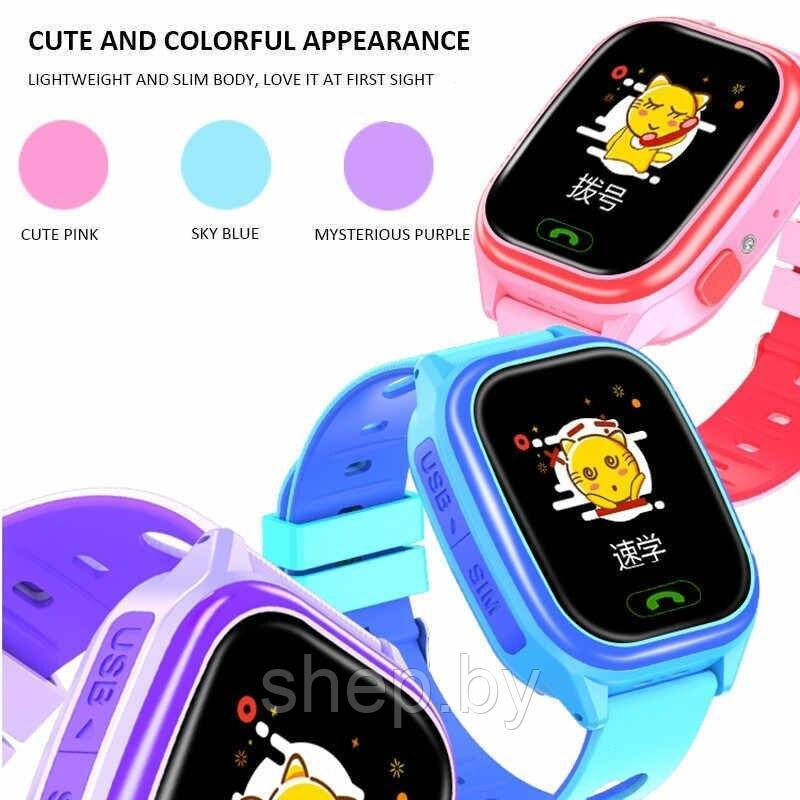 Детские умные GPS часы Smart Baby Watch Y85 Цвет : розовый,голубой,фиолетовый - фото 4 - id-p190707789