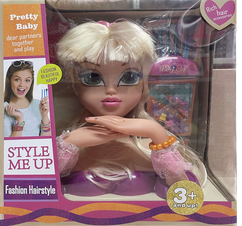Детская Кукла манекен с аксессуарами для создания причесок и макияжа арт. 3390 для девочек
