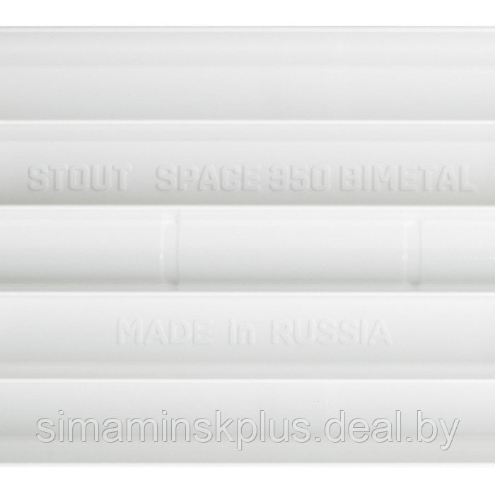 Радиатор биметаллический STOUT Space, 350 x 80 мм, 14 секций, боковое подключение - фото 4 - id-p190733616