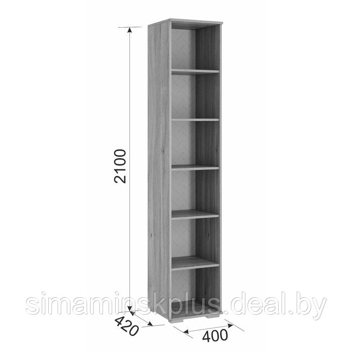 Шкаф однодверный «Лайк 07.01», 400 × 420 × 2100 мм, цвет дуб мария / графит - фото 2 - id-p190734842