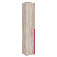 Шкаф однодверный «Лайк 07.01», 400 × 420 × 2100 мм, цвет дуб мария / фуксия