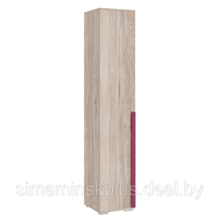 Шкаф однодверный «Лайк 07.01», 400 × 420 × 2100 мм, цвет дуб мария / фуксия - фото 1 - id-p190734847
