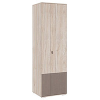 Шкаф двухдверный «Модерн 08.01», 620 × 420 × 2100 мм, цвет дуб мария / бронза