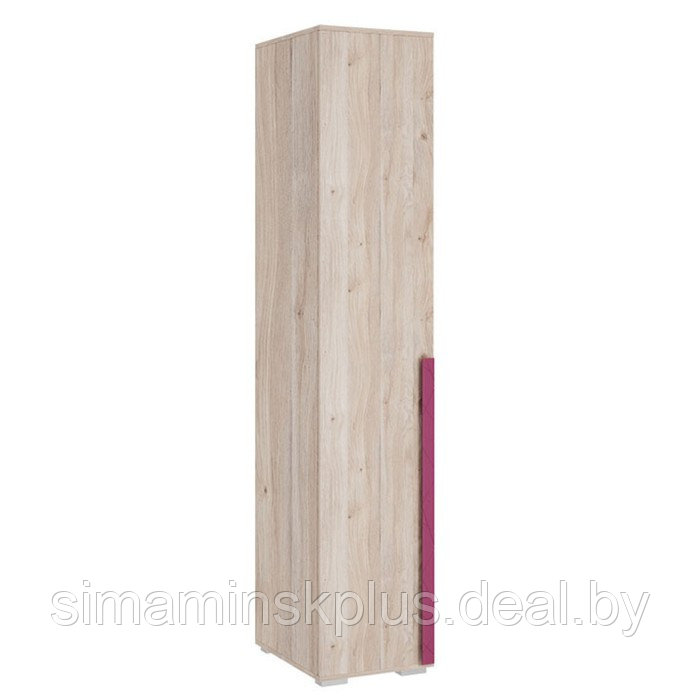 Шкаф однодверный «Лайк 01.01», 400 × 550 × 2100 мм, цвет дуб мария / фуксия - фото 1 - id-p190734866