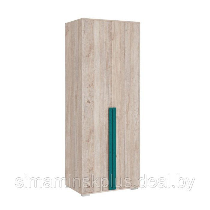 Шкаф двухдверный «Лайк 03.01», 800 × 550 × 2100 мм, цвет дуб мария / изумруд - фото 1 - id-p190734905