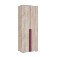 Шкаф двухдверный «Лайк 03.01», 800 × 550 × 2100 мм, цвет дуб мария / фуксия