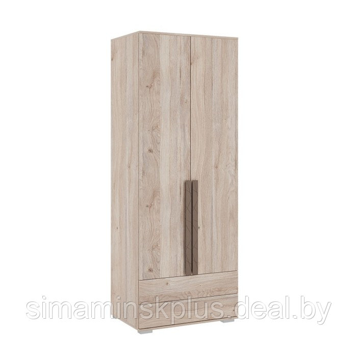 Шкаф двухдверный «Лайк 55.01», 800 × 550 × 2100 мм, цвет дуб мария / какао - фото 1 - id-p190734915