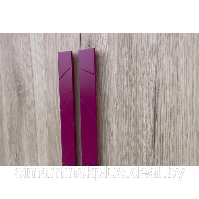 Шкаф двухдверный «Лайк 55.01», 800 × 550 × 2100 мм, цвет дуб мария / фуксия - фото 2 - id-p190734917