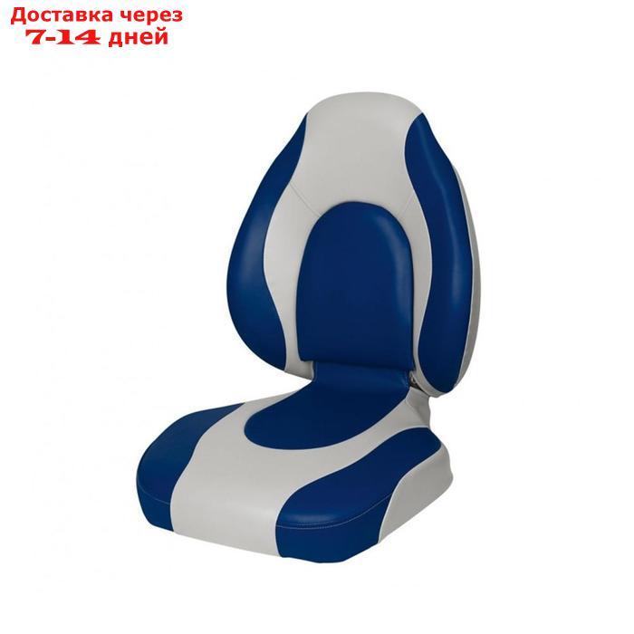 Кресло складное мягкое Skipper SK75160GB, пластик, габариты мм: 470*406*610, сине-серое - фото 1 - id-p186412542