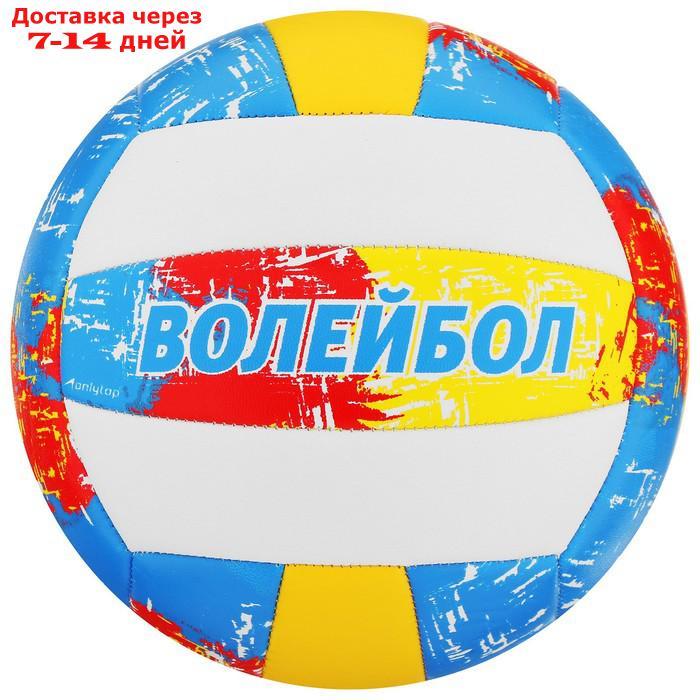 Мяч волейбольный Aсе, размер 5, 18 панелей, PVC, 3 подслоя, машинная сшивка - фото 1 - id-p190530604