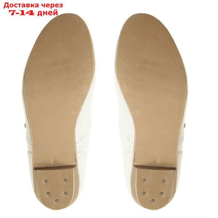 Туфли народные женские, длина по стельке 18,5 см, цвет белый - фото 4 - id-p190534404