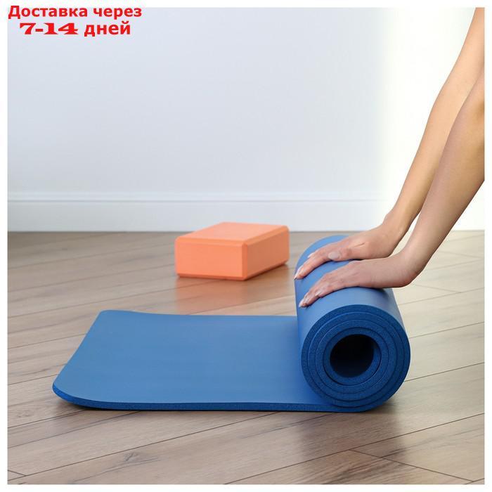 Коврик для йоги 183 × 61 × 1 см, цвет синий - фото 6 - id-p190534712