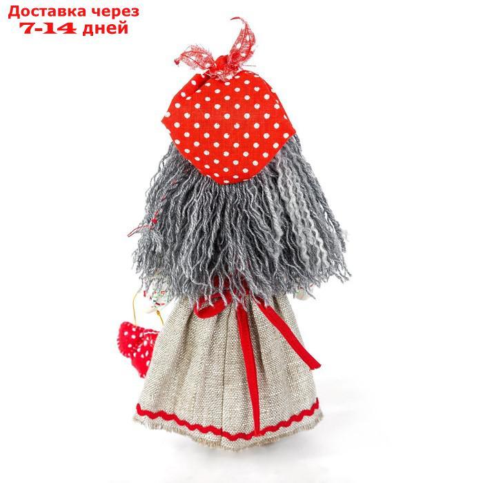 Набор для изготовления игрушки из льна и хлопка с волосами из пряжи "Баба Яга", 21 см - фото 2 - id-p190527357