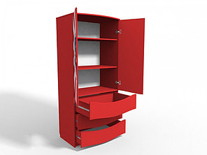 Шкаф с ящиками"Бамбли" Красный, фото 2