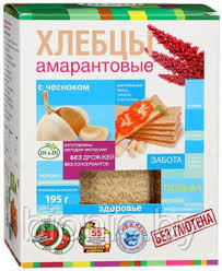 Хлебцы "Амарантовые" с чесноком, "Ди энд Ди", 195гр, фото 2