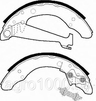 КОЛОДКИ ТОРМОЗНЫЕ БАРАБАННЫЕ FSB408 DN