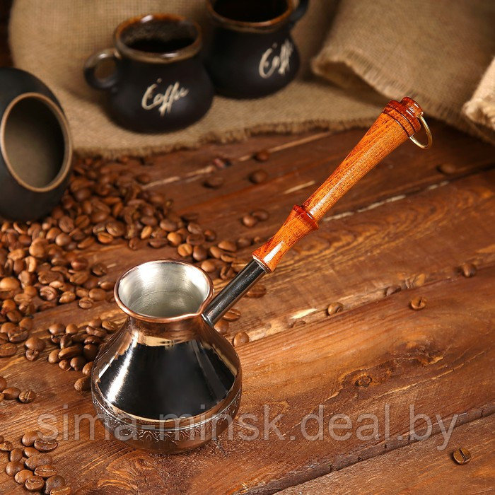 Турка для кофе медная"Эгоистка", 0,2 л, МИКС - фото 1 - id-p190814804