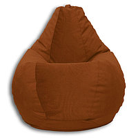 Кресло-мешок «Груша» Позитив Real A, размер M, диаметр 70 см, высота 90 см, велюр, цвет коричневый