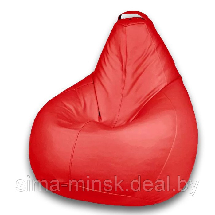 Кресло-мешок «Груша» Позитив Кольт, размер M, диаметр 70 см, высота 90 см, искусственная кожа, цвет красный - фото 1 - id-p190815124