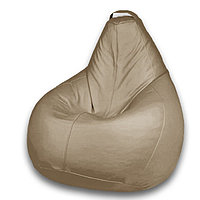 Кресло-мешок «Груша» Позитив Кольт, размер M, диаметр 70 см, высота 90 см, искусственная кожа, цвет кофе с