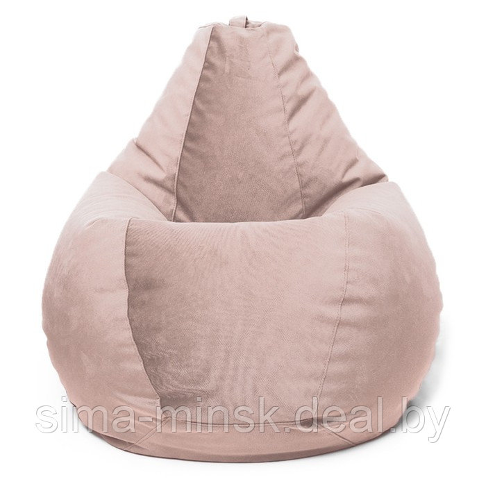 Кресло-мешок «Груша» Позитив Maserrati, размер M, диаметр 70 см, высота 90 см, велюр, цвет пастель розовый - фото 2 - id-p190815165