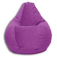 Кресло-мешок «Груша» Позитив Real A, размер L, диаметр 80 см, высота 100 см, велюр, цвет розовый