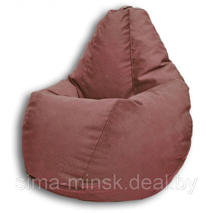 Кресло-мешок «Груша» Позитив Liberty, размер L, диаметр 80 см, высота 100 см, велюр, цвет какао - фото 2 - id-p190815231