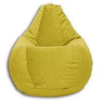 Кресло-мешок «Груша» Позитив Liberty, размер L, диаметр 80 см, высота 100 см, велюр, цвет лимонный