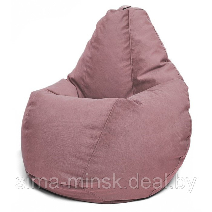 Кресло-мешок «Груша» Позитив Maserrati, размер L, диаметр 80 см, высота 100 см, велюр, цвет пастель фиолетовый - фото 1 - id-p190815289