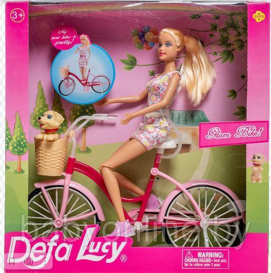 Кукла на велосипеде с собачкой арт 8276 Defa Lucy Дефа - фото 1 - id-p190822776