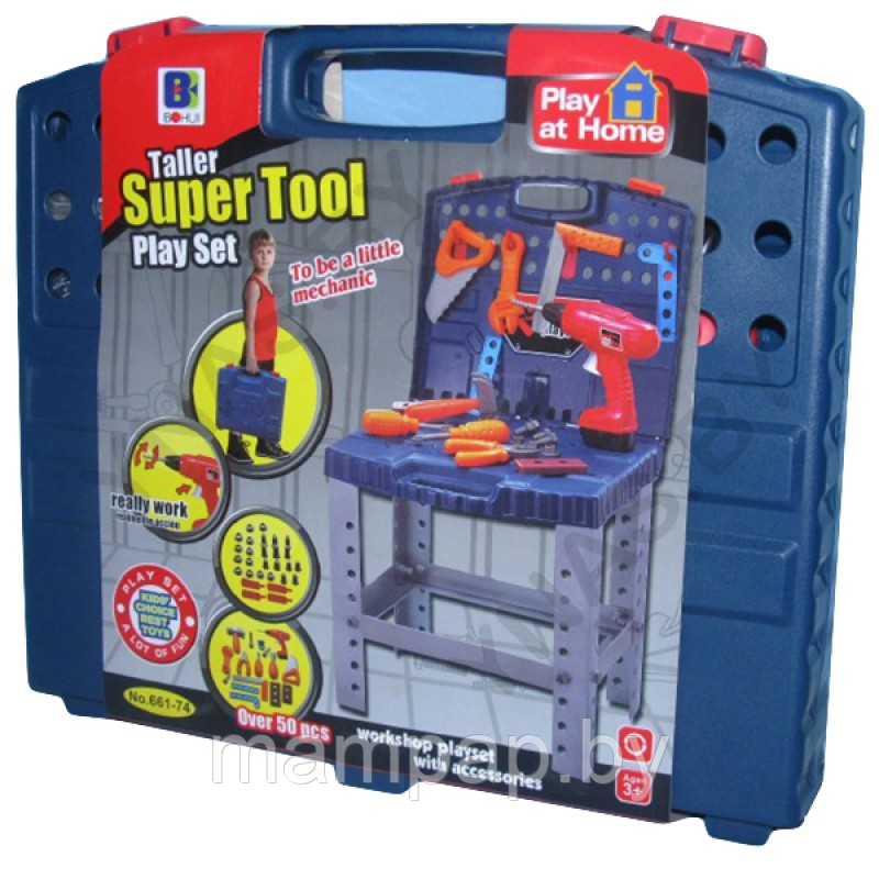 661-74 набор инструментов для мальчика "Набор строителя" Super Tool - фото 2 - id-p190857003