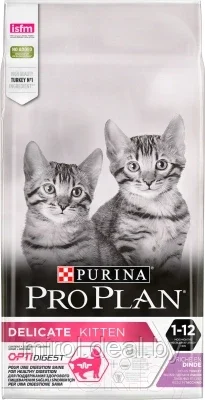 Корм для кошек Pro Plan Delicate Kitten с индейкой - фото 1 - id-p190834488