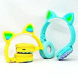 Беспроводные наушники Кошачьи ушки с ПОП ИТ CAT EAR CT-950 Цвет : розовый,голубой,желтый,зеленый, фото 2