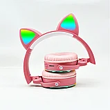 Беспроводные наушники Кошачьи ушки с ПОП ИТ CAT EAR CT-950 Цвет : розовый,голубой,желтый,зеленый, фото 3