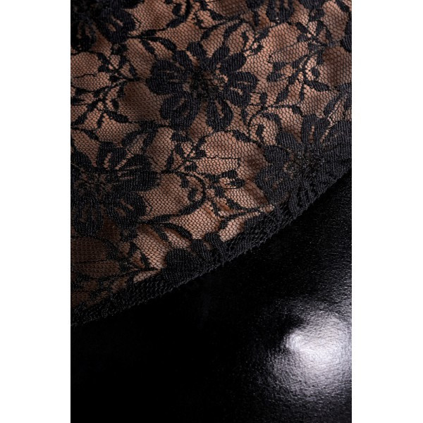 Платье Glossy Lulu из материала Wetlook, черное, S - фото 4 - id-p190858685