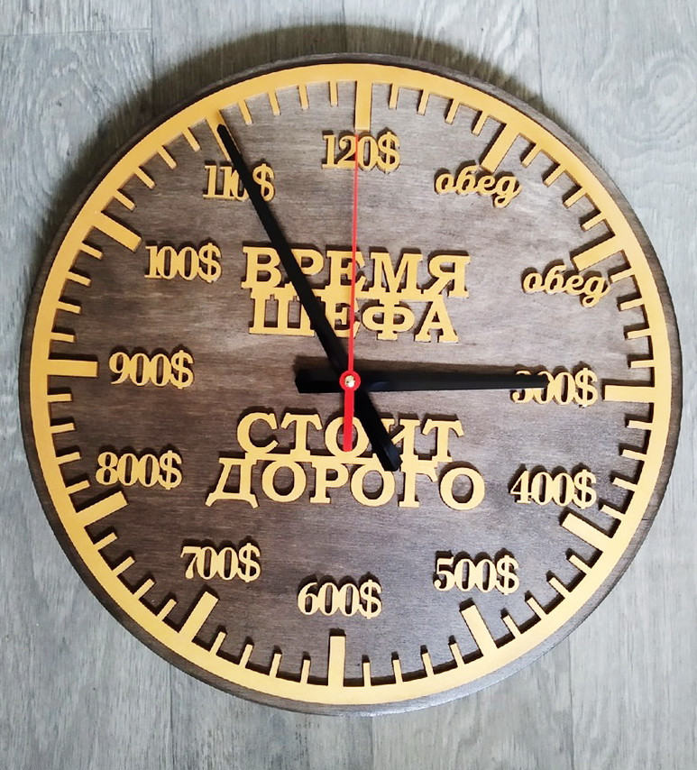 Часы "Время шефа..." - фото 1 - id-p139557993