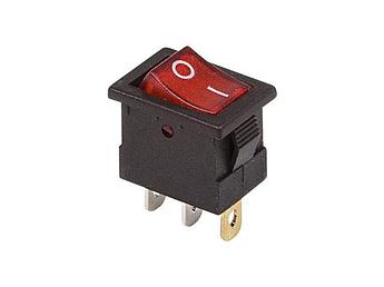Выключатель клав. 12V 15А (3с) ON-OFF красный с подсветкой Mini (RWB-206-1, SC-768)(уп. 3 шт)REXANT