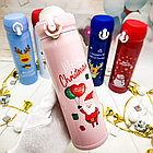 Новогодняя термокружка Merry Christ, 500 ml Красно-белая Снеговик, фото 9