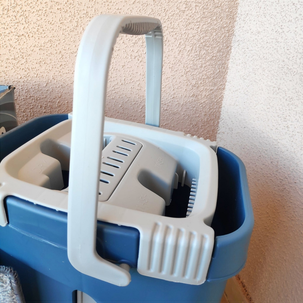 Швабра с ведром 8 л. и автоматическим отжимом - комплект для уборки MOP Scratch Cleaning Синий - фото 9 - id-p190872818